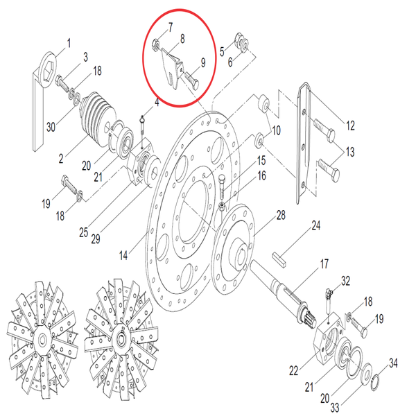 Kit com 6 Lançadores/Raspadores Para Ensiladeira Nogueira Pecus