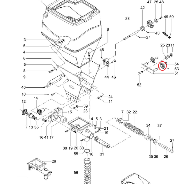 Engrenagem Esticador Z 7 Dentes de Nylon Para Plantadeiras