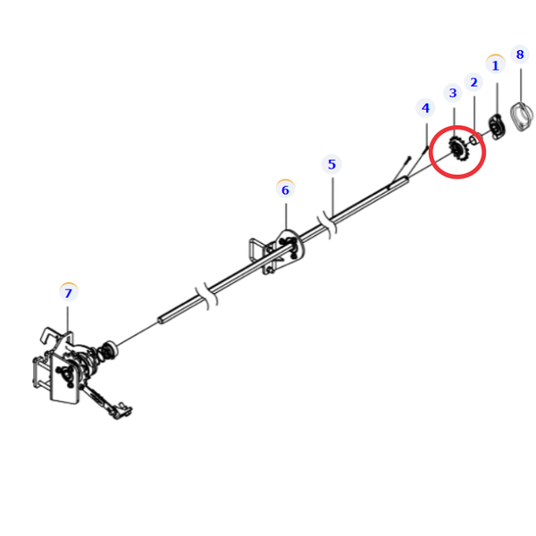 Engrenagem Asa 40 Z15 Dentes Eixo Sextavado 5/8